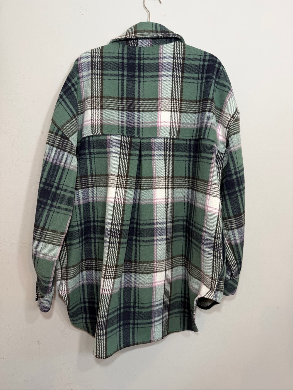 SO green navy thick flannel shacket size large - Picture 4 of 4